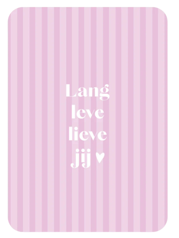Kaart Lang leve lieve jij (streep)