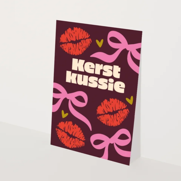 Kerstkaart Kerst Kussie