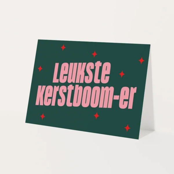 Kerstkaart Leukste Kerstboom-er
