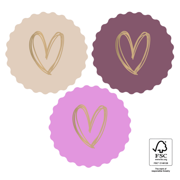 Cadeaustickers | Heart Gold - Sweet