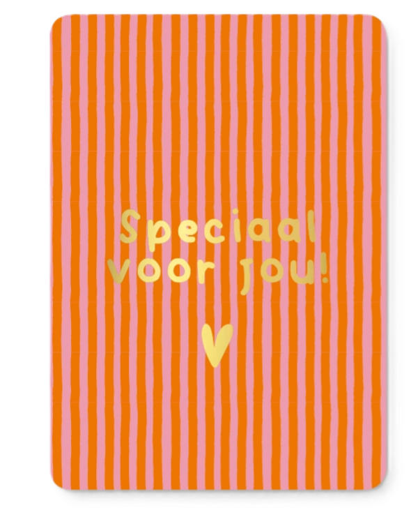 Kaart Speciaal voor jou (soft stripes)