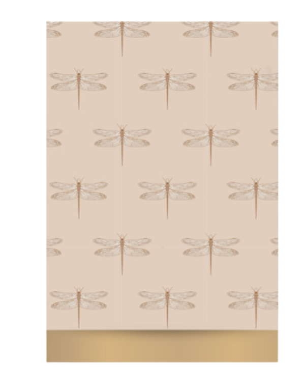 Cadeauzakje M | Dragonfly Beige - Gold