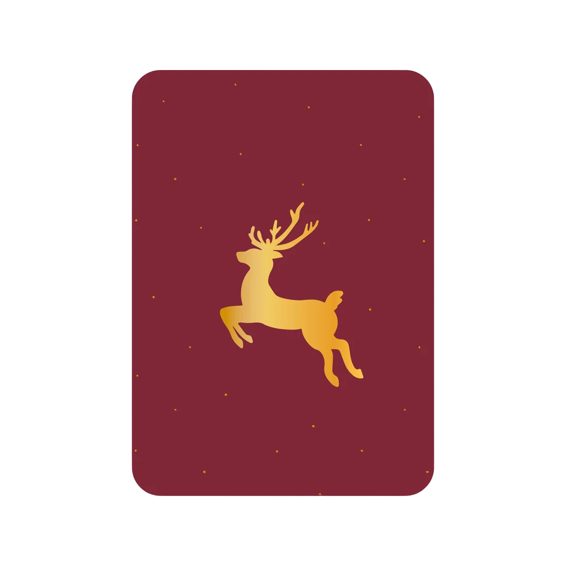 Kerstkaart Rendier (met goudfolie)