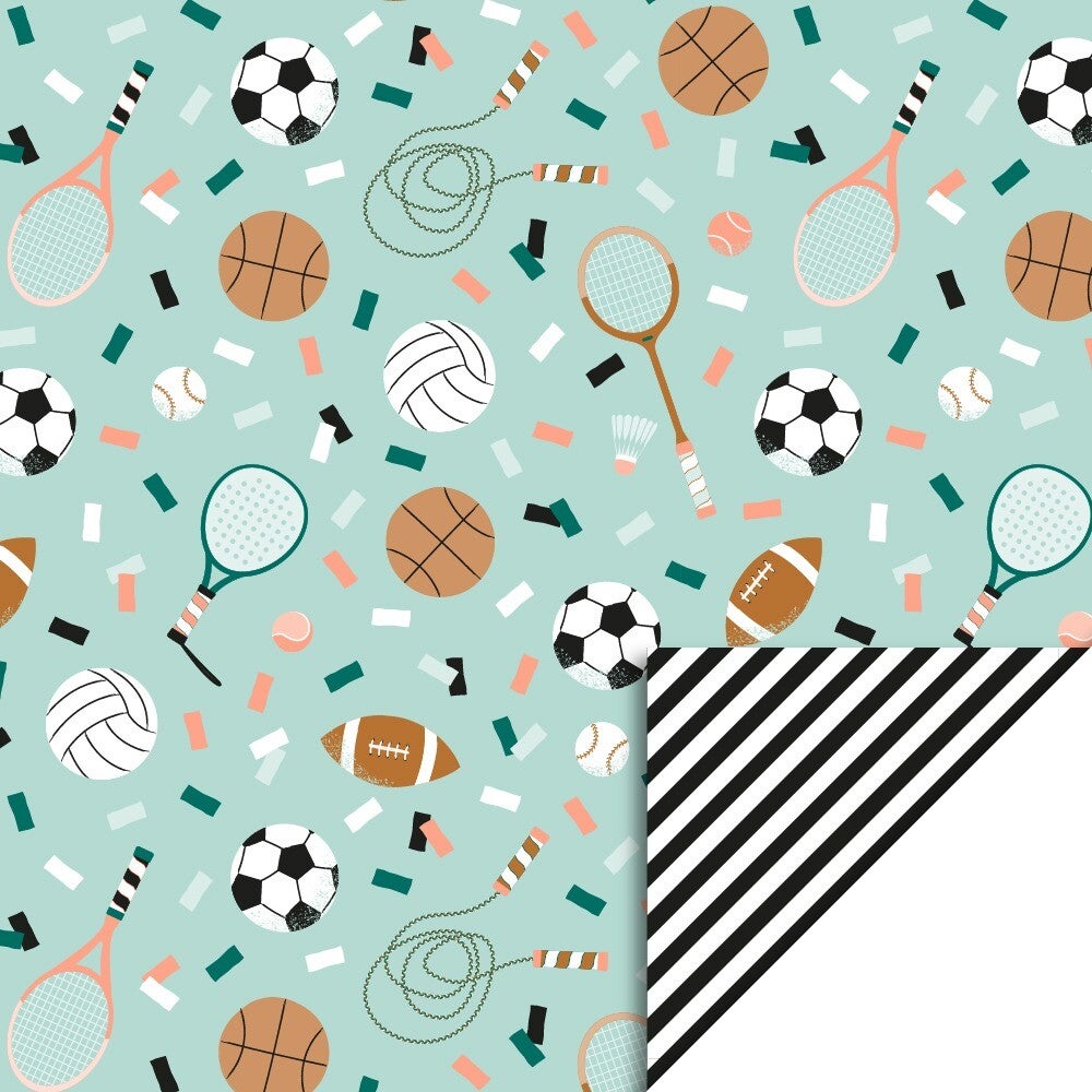 Cadeaupapier - Sports pistache