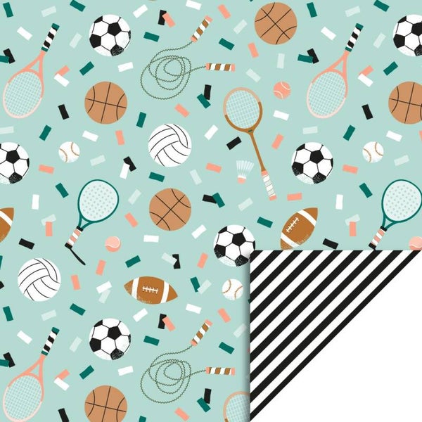 Cadeaupapier - Sports pistache