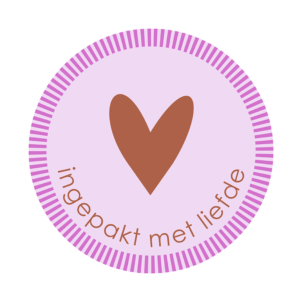 Cadeaustickers | Ingepakt met Liefde 10 stuks
