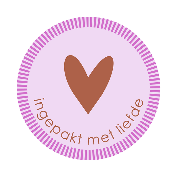 Cadeaustickers | Ingepakt met Liefde 10 stuks