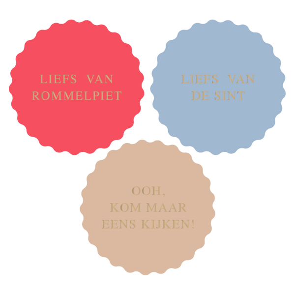 Cadeaustickers | Liefs van de Sint 10 stuks