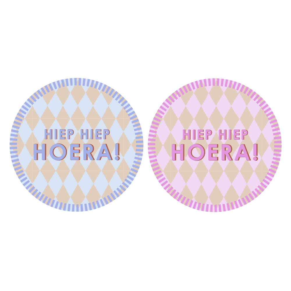 Cadeaustickers | Hiep Hiep Hoera 10 stuks