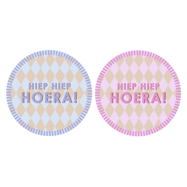 Cadeaustickers | Hiep Hiep Hoera 10 stuks