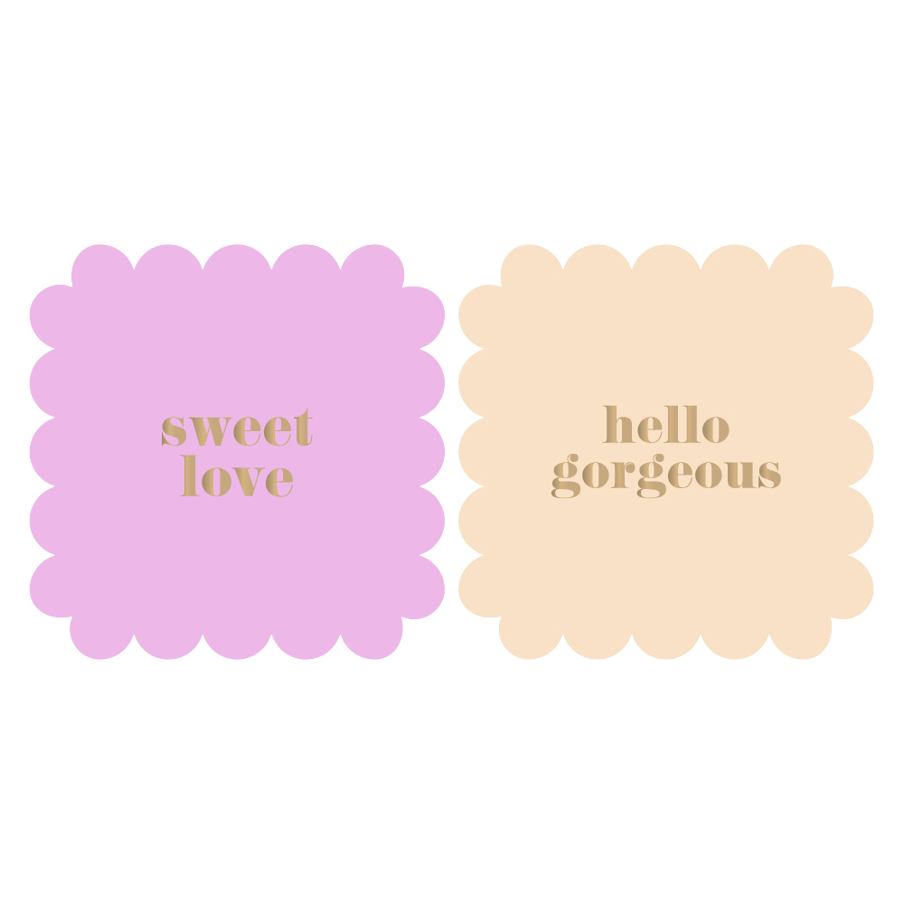 Cadeaustickers | Sweet Love & Hello Gorgeous 10 stuks