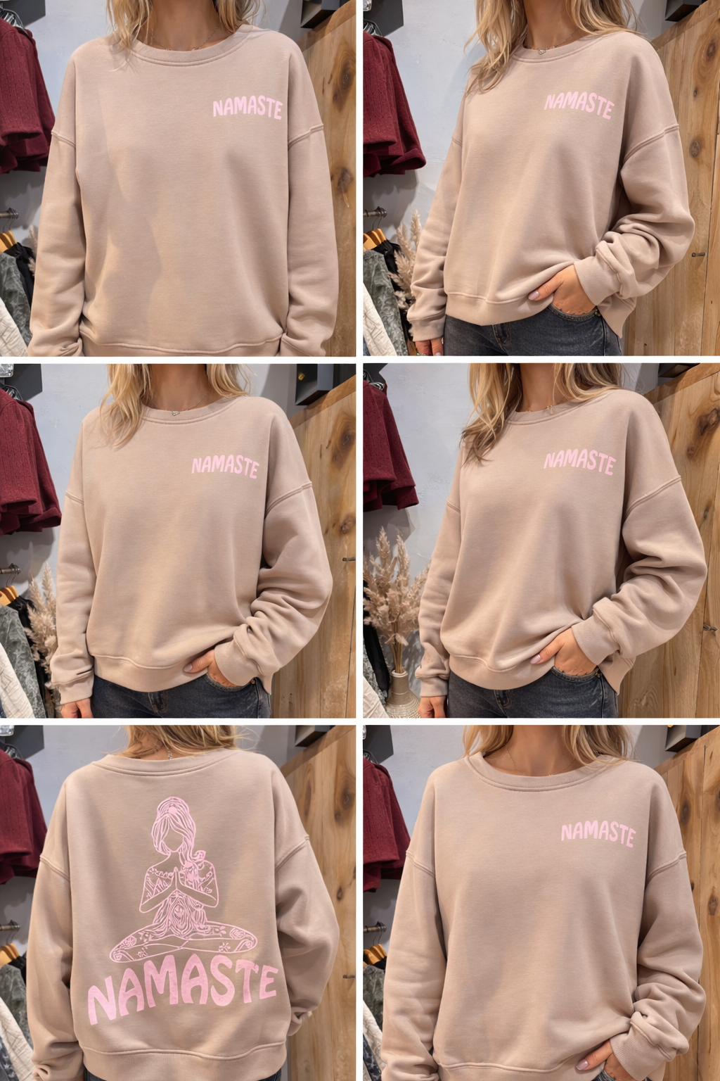 Namaste” Sweater – One Size UITVERKOCHT