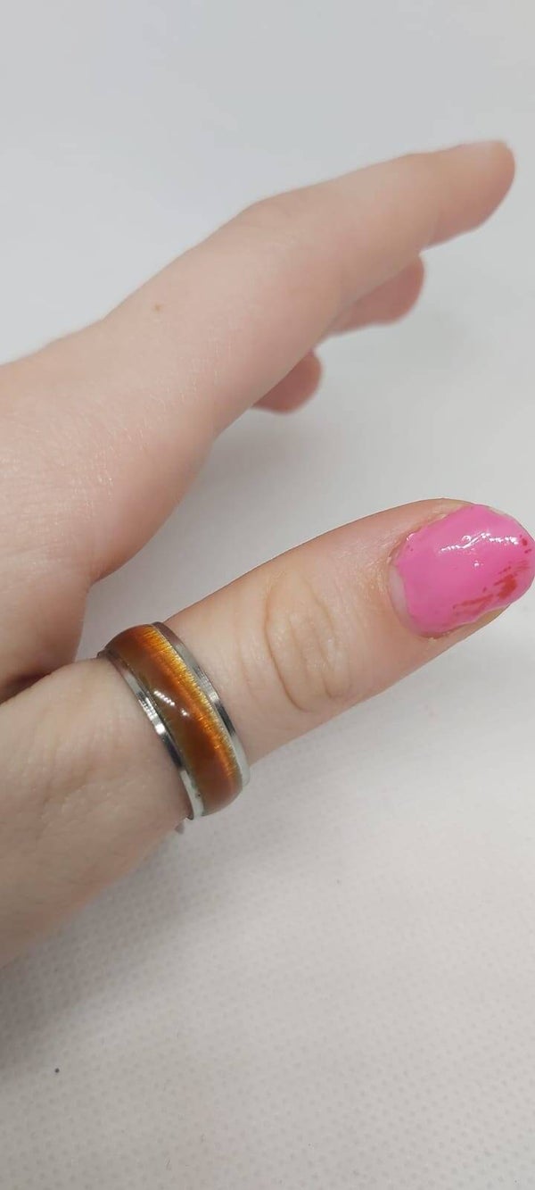 opaal ring brown maat 19