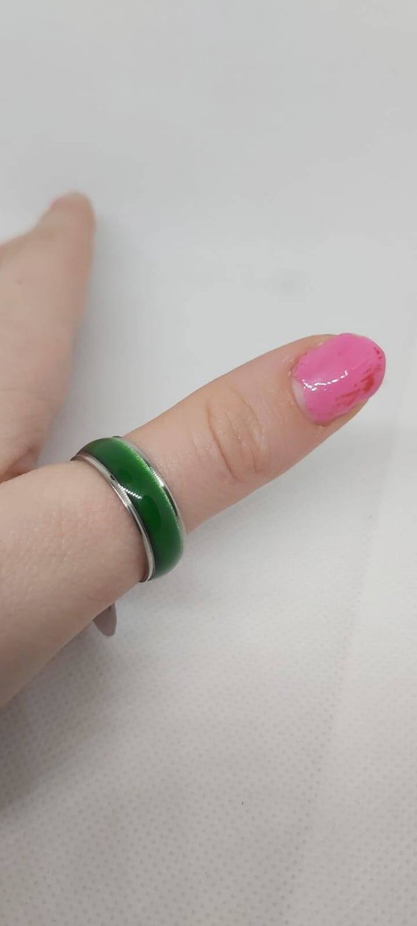 opaal ring green maat 20