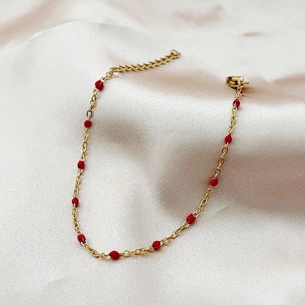 armband bolletje rood