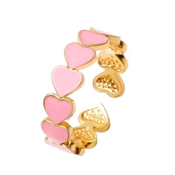 Roze hartjes goud
