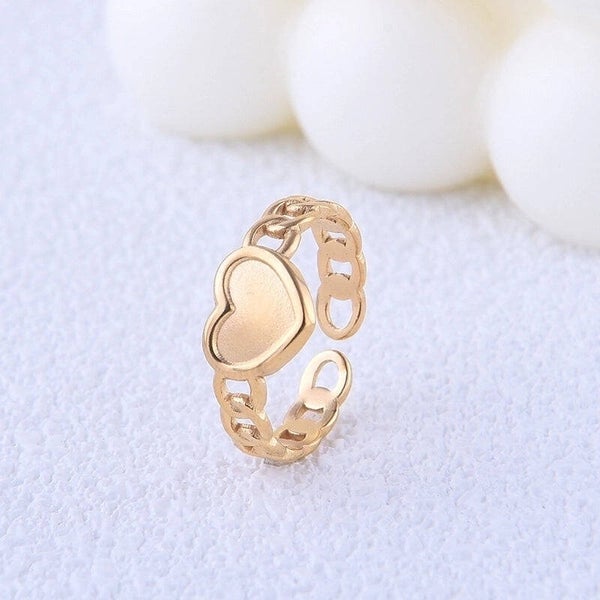 Hartjes ring , middel goud