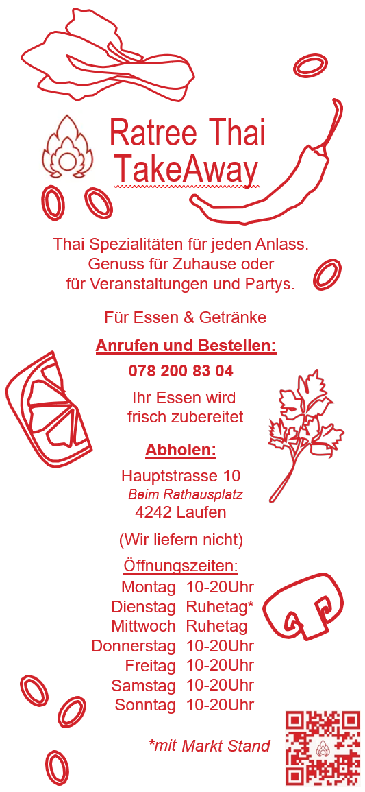 Info & Öffnungszeiten, Ratree Thai TakwAway