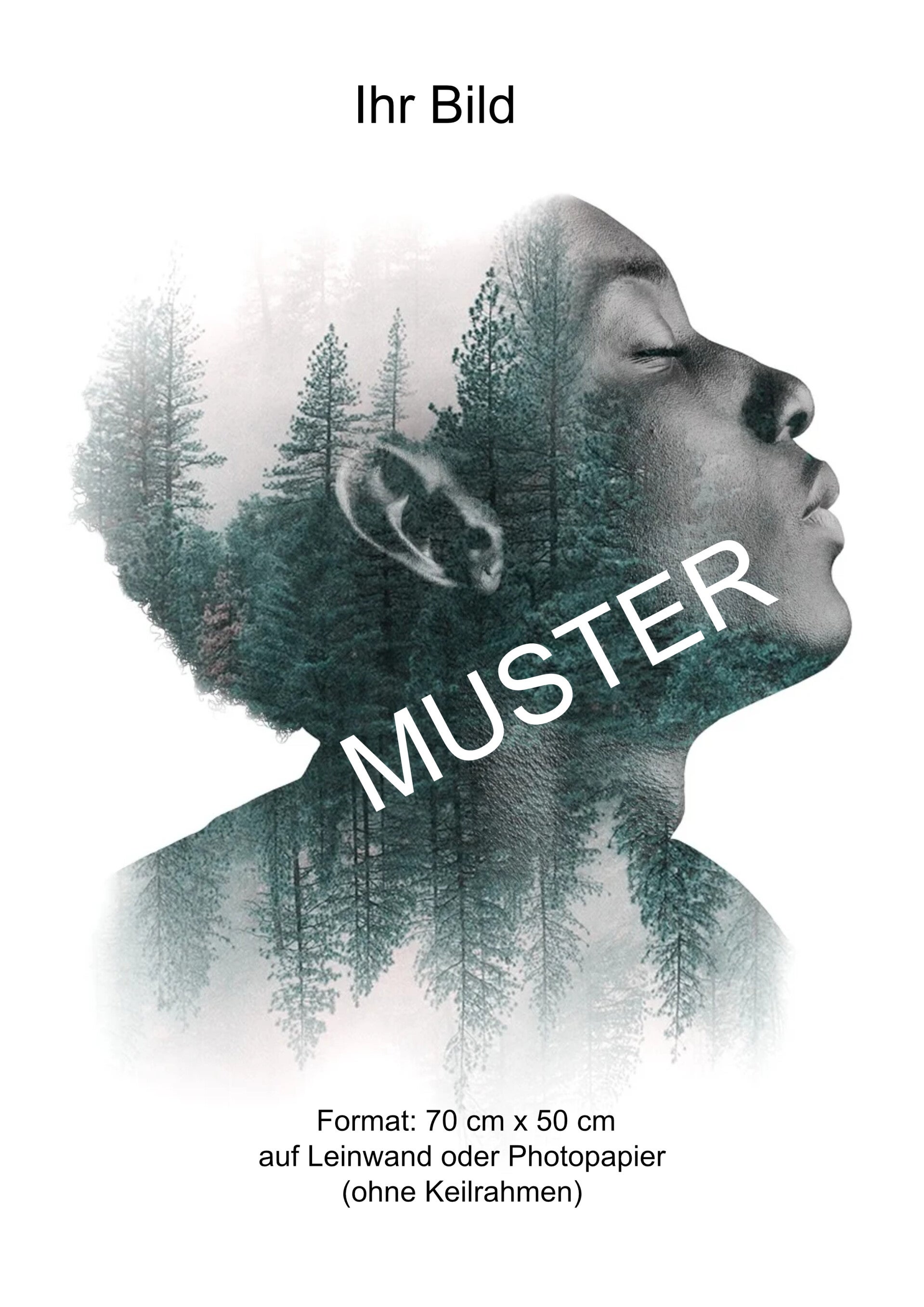 Ihr Audruck im Format 70 cm x 50 cm Hoch- oder Querformat