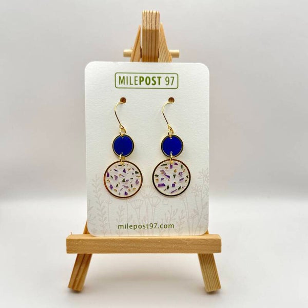 Purple Stained Glass Dangles