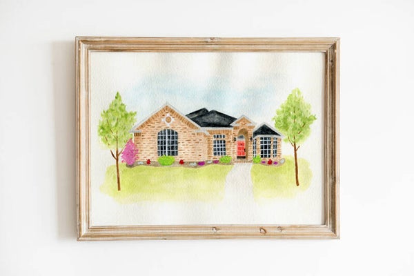Watercolor House Portrait