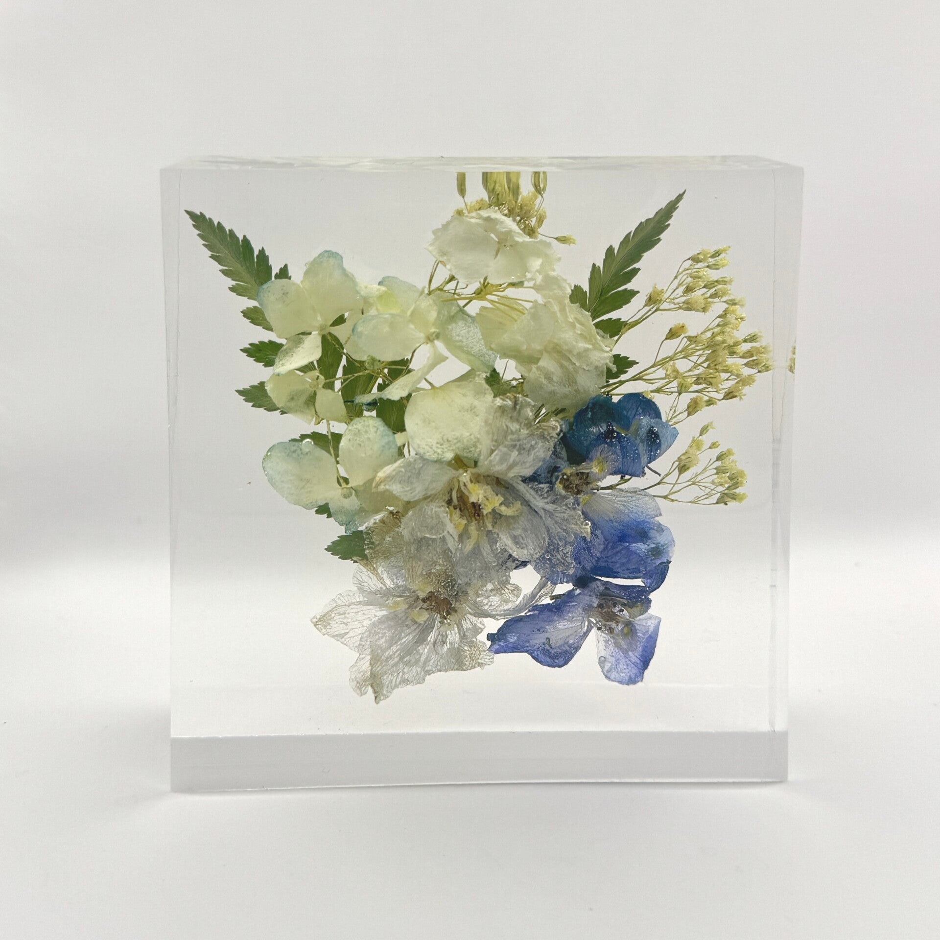 Flower Square Keepsake Block: Wedding or Funeral Floral Preservation