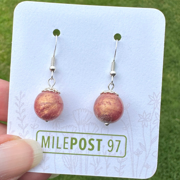 Memorial Keepsake Earring, Resin Bead