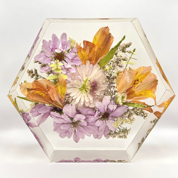Memorial Flower Keepsake, Hexagon