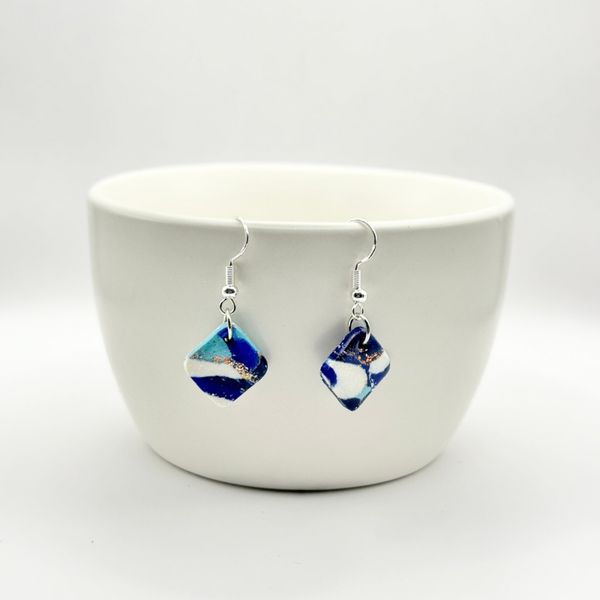 Blue & White Marble Diamond
