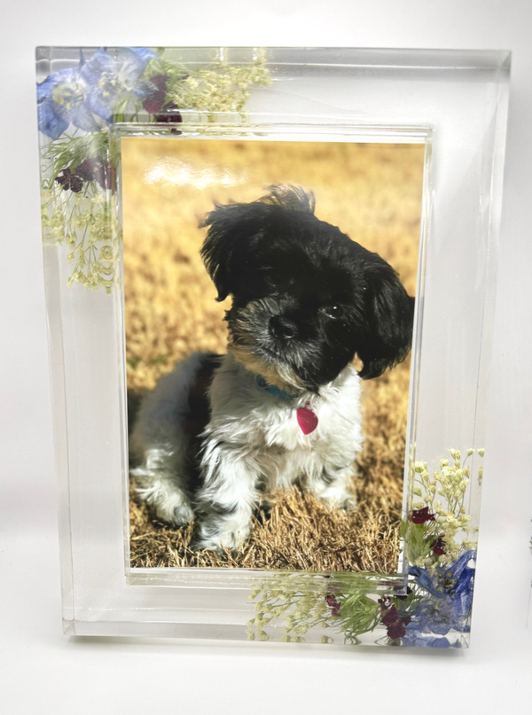 Flower Memorial Keepsake Picture Frame