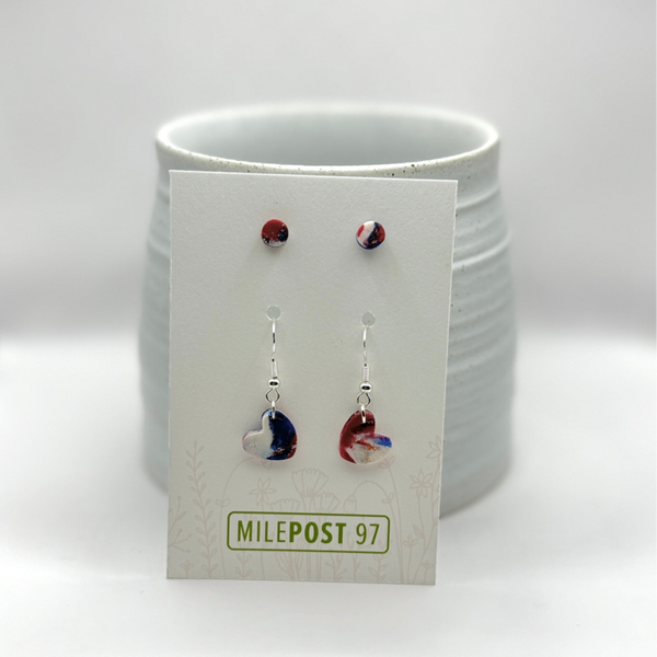 Red, White & Blue Hearts
