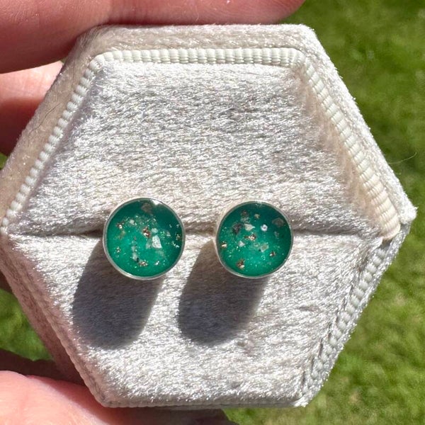 Memorial Keepsake Earrings, Round