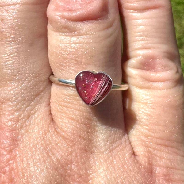 Memorial Cremation Ring, Heart