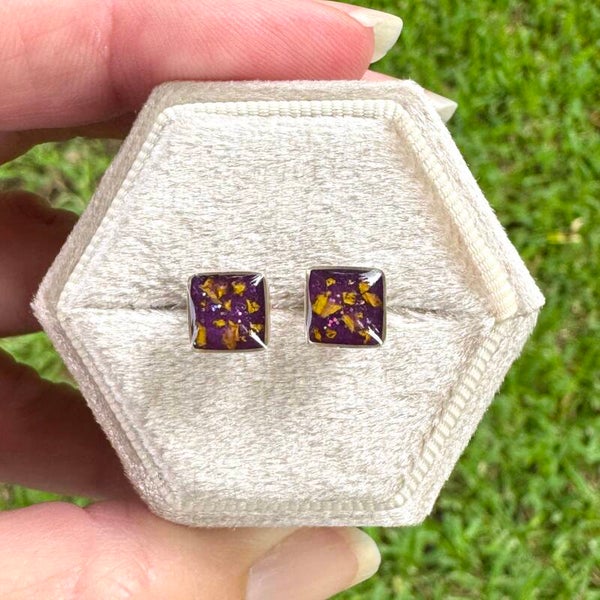 Memorial Keepsake Earrings, Square