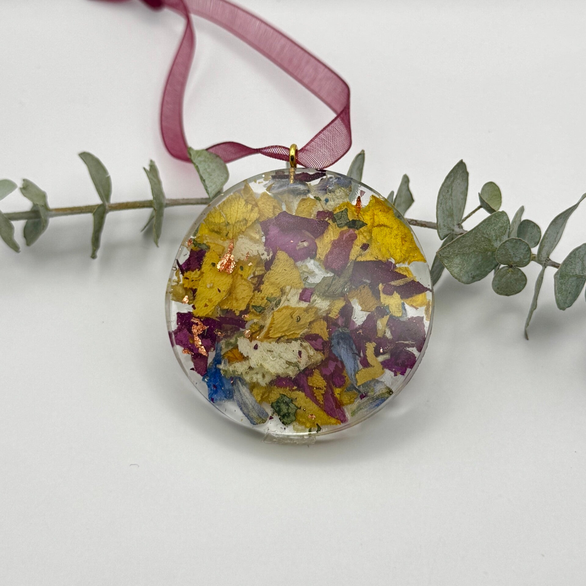 Flower Memorial Keepsake Ornament: Funeral Floral Preservation, Cremains or Pet Loss Tribute
