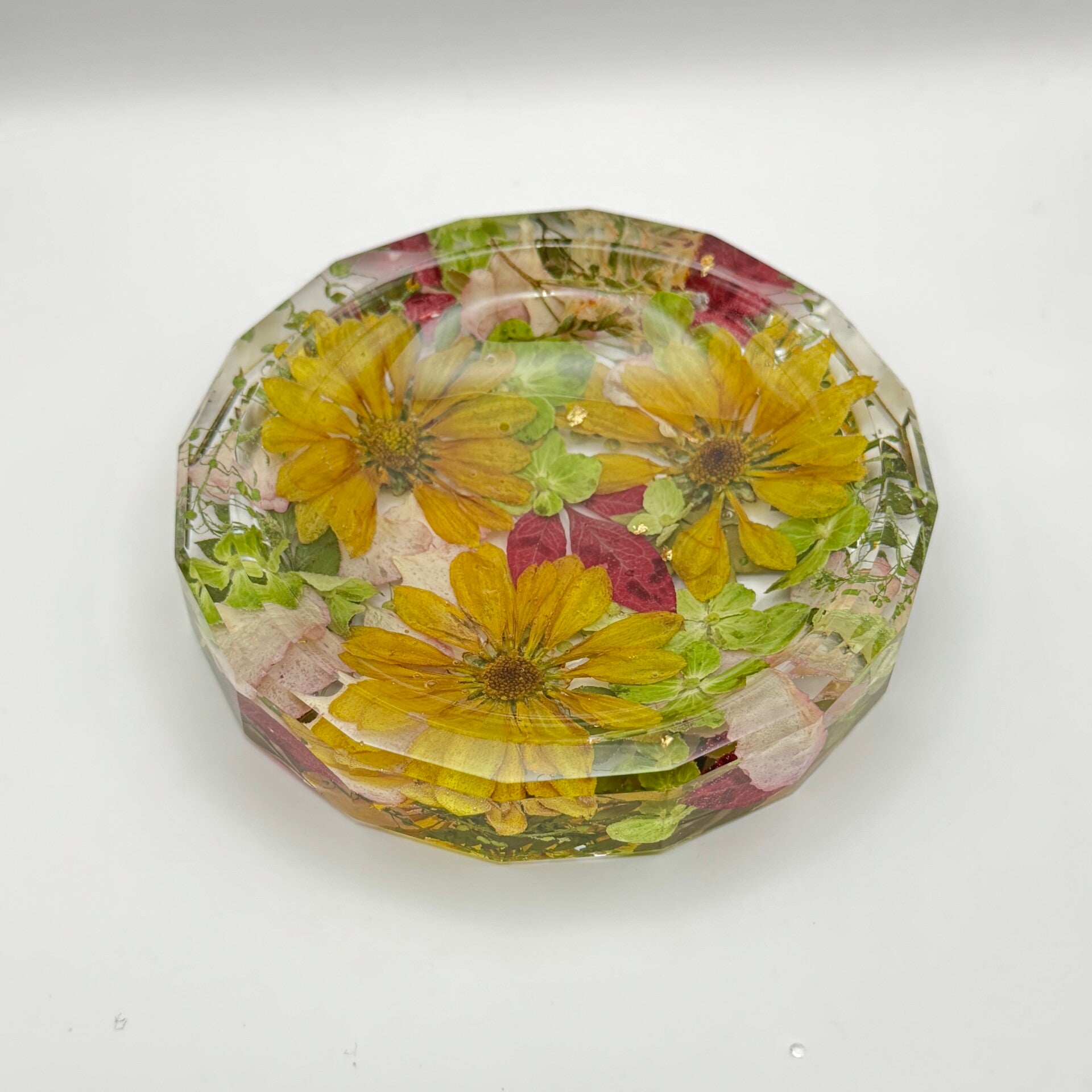 Flower Memorial Jewelry Dish: Funeral Floral Preservation, Cremains or Pet Loss Tribute