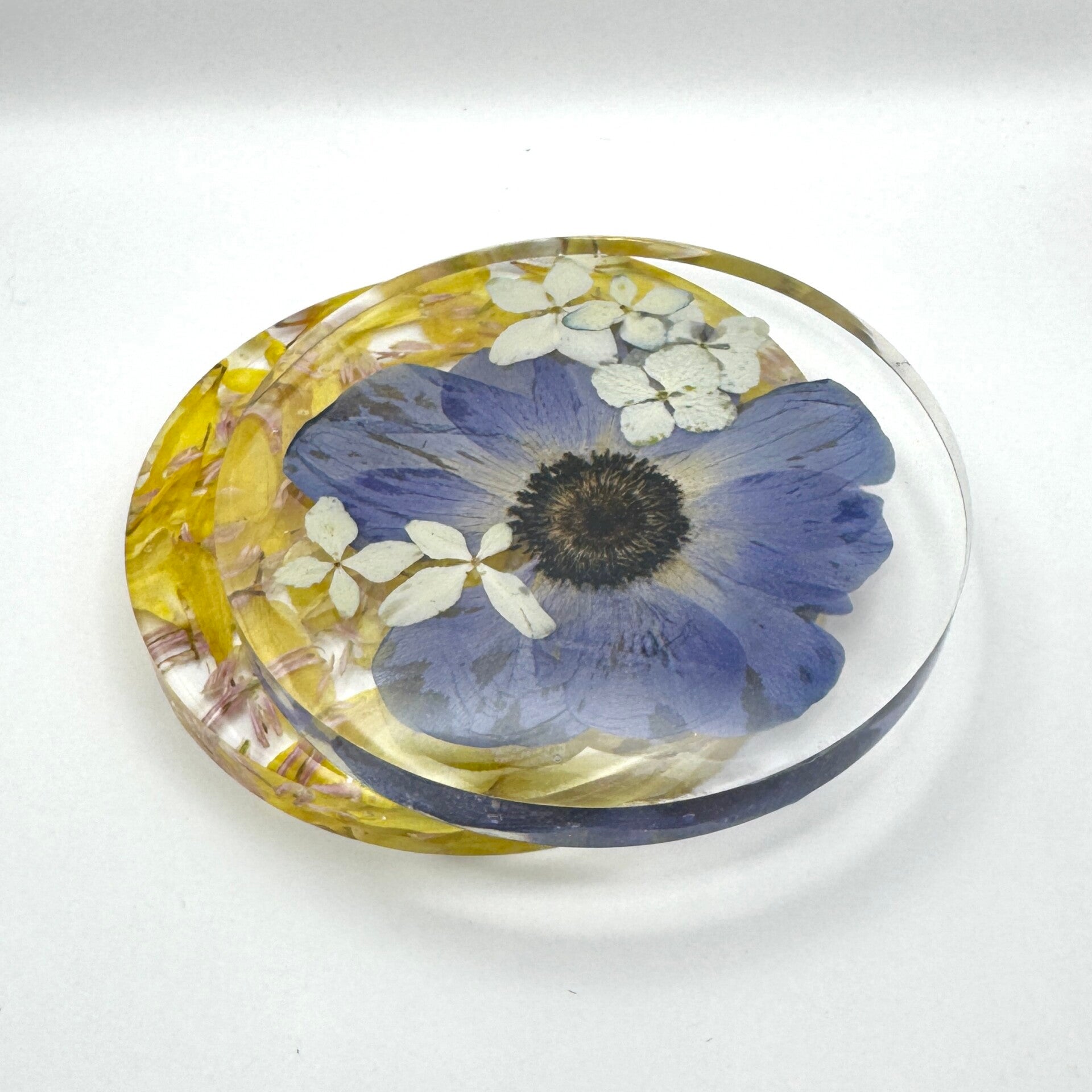 Floral Resin Coaster Keepsake: Memorial, Funeral, or Wedding Flower Preservation Gift