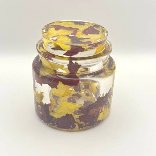 Flower Memorial Jewelry Jar: Funeral Floral Preservation or Wedding Keepsake