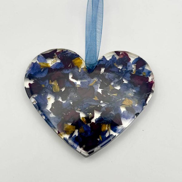 Flower Heart Keepsake Ornament: Wedding & Funeral Floral Preservation