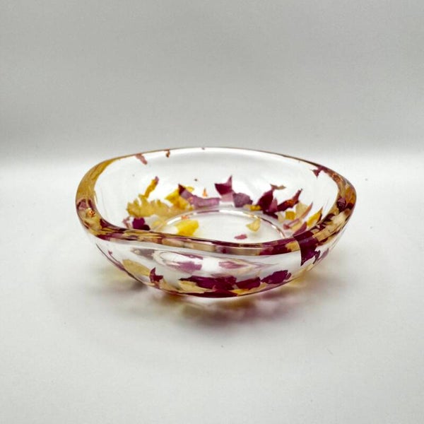 Flower Memorial Jewelry Dish: Funeral Floral Preservation or Wedding Keepsake