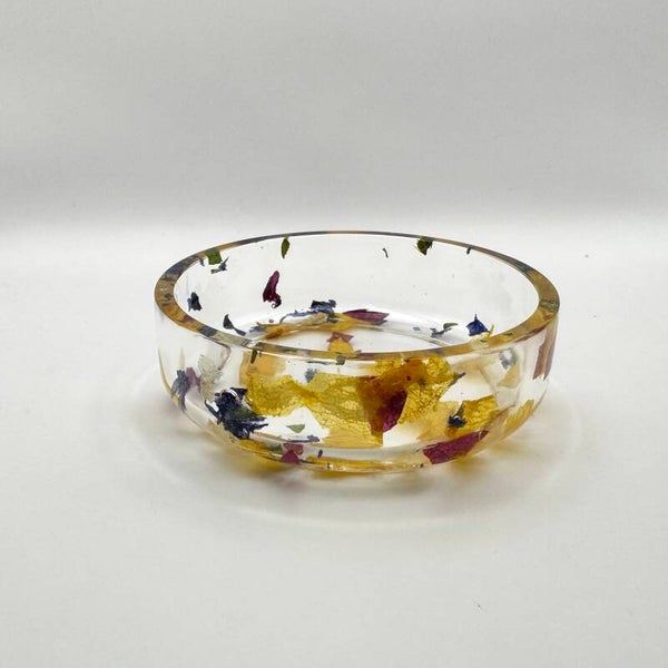 Flower Memorial Jewelry Dish: Funeral Floral Preservation or Wedding Keepsake