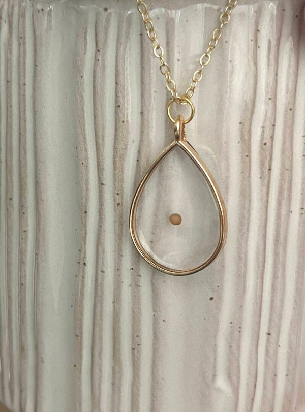 Mustard Seed Resin Necklace