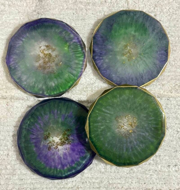 Geode Resin Coasters 05.