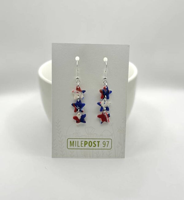 Red, White & Blue Marble Stars