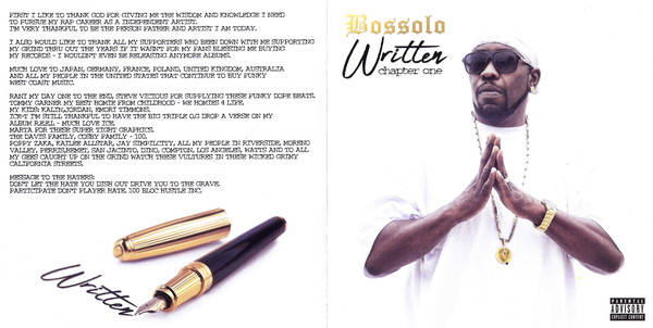 Bossolo ‎– Written Chapter One CD | Hip-Hop Enterprise