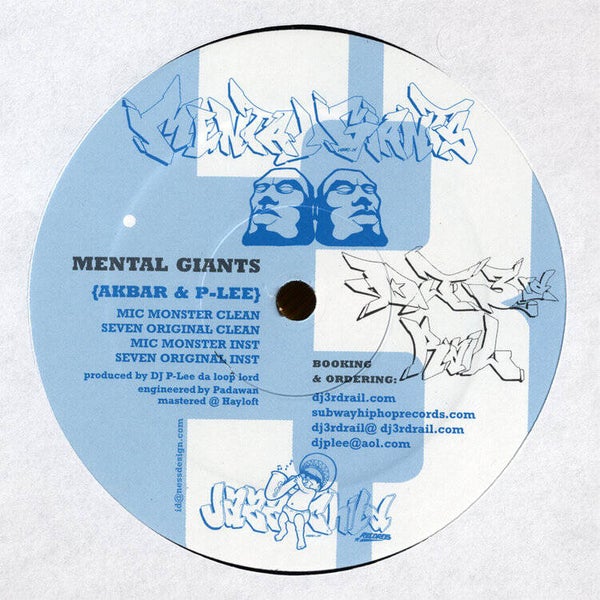 Mental Giants (Akbar & P-Lee) – Mic Monster / Seven / Food Song 12"