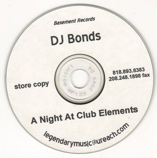 Dj Bonds – A Night At Club Elements CD-R