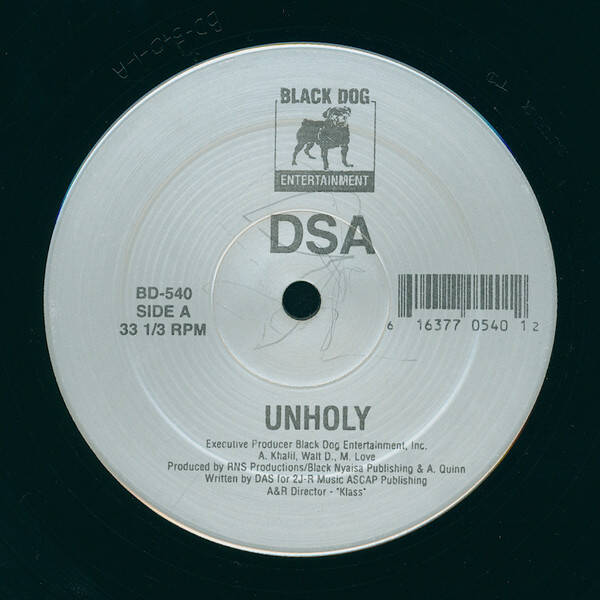 DSA (Dark Skinned Assassin) – Unholy / Uncontrollable 12"