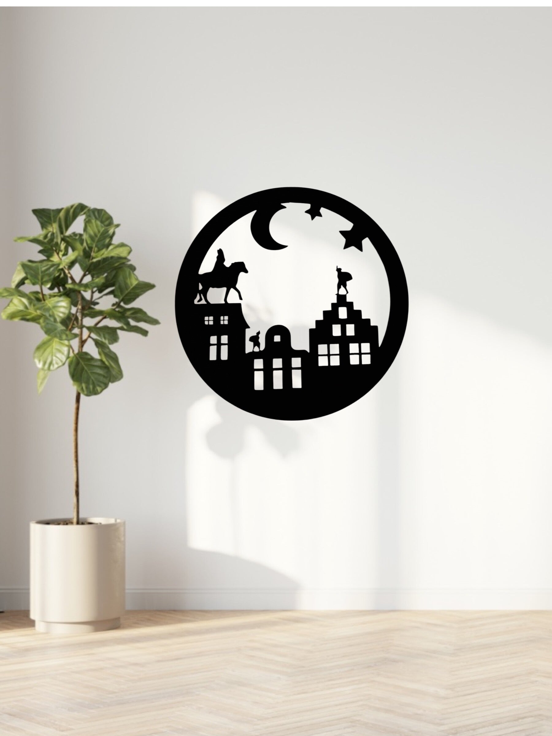 Sinterklaas op het dak