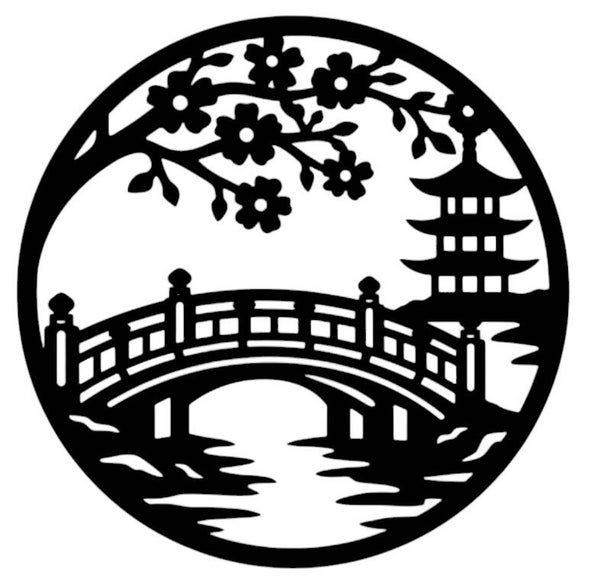 Japanse tuin rond